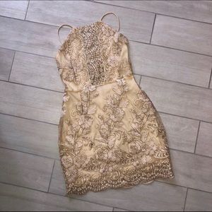 Evening Party Gold Dress